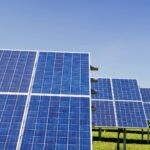 blue solar panel boards